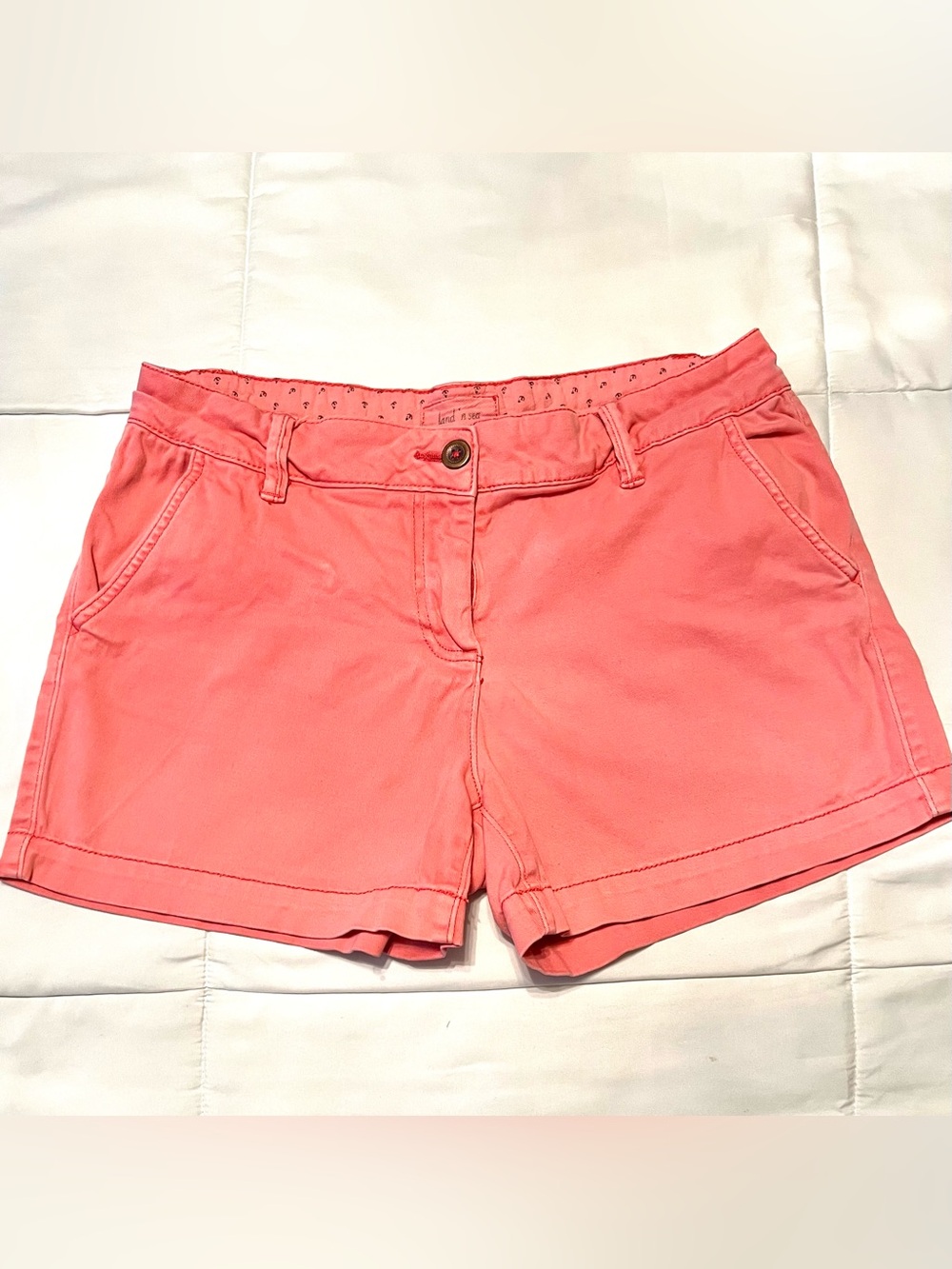 Land N Sea Coral‎ Women’s Casual Preppy Cotton Shorts-Size 4